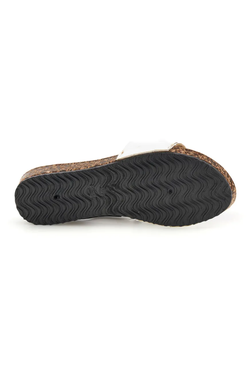Ciabatte bianche con fascia annodata Fun beach 18107
