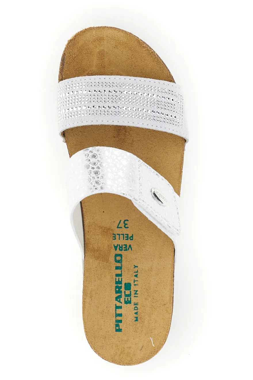 Ciabatte bianche con sottopiede in pelle Pittarello Eco 293A480PR