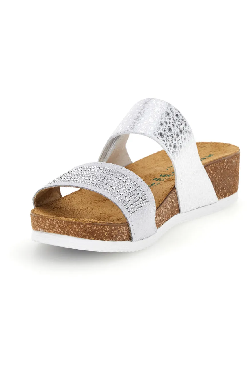 Ciabatte bianche con sottopiede in pelle Pittarello Eco 293A480PR