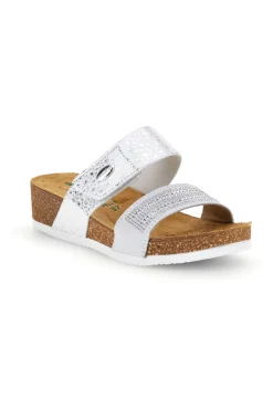 Ciabatte bianche con sottopiede in pelle Pittarello Eco 293A480PR