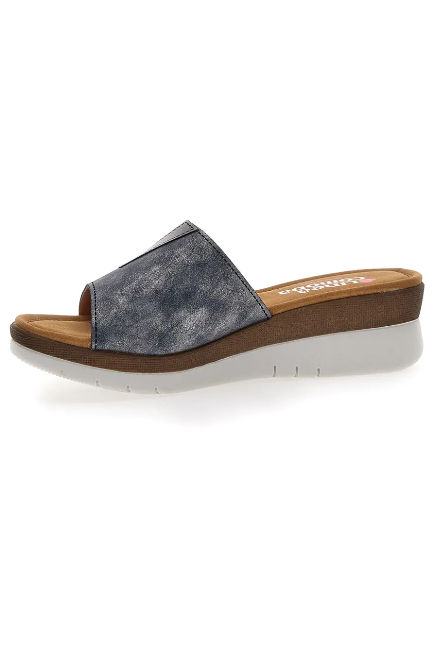 Ciabatte Blu con Platform Linea Comoda 6526
