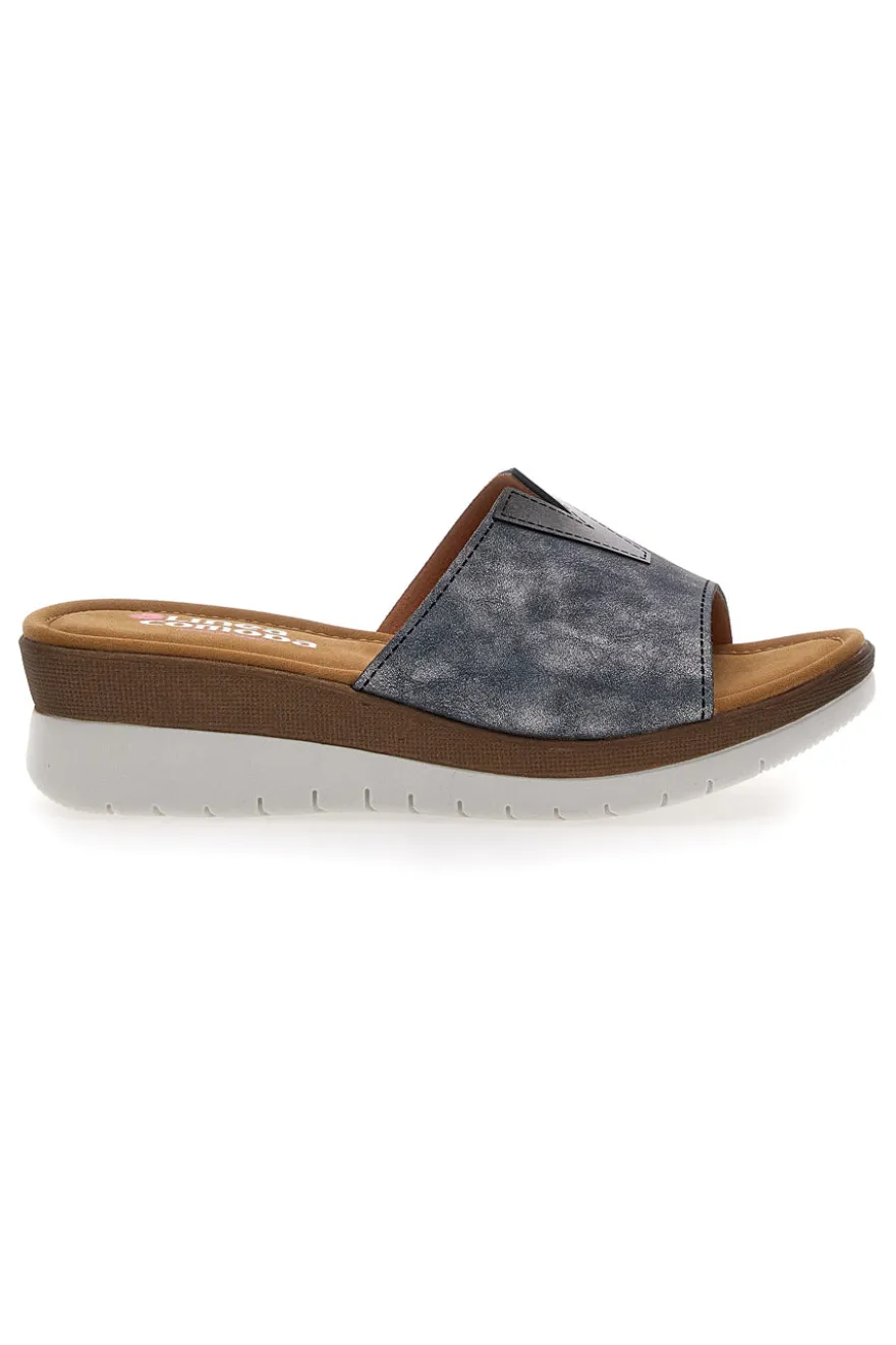 Ciabatte Blu con Platform Linea Comoda 6526