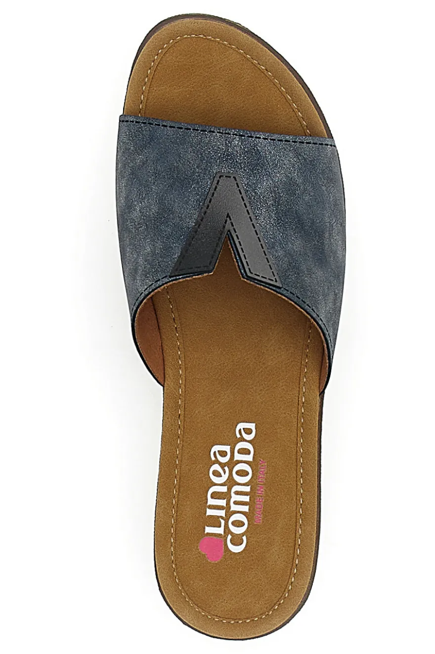 Ciabatte Blu con Platform Linea Comoda 6526
