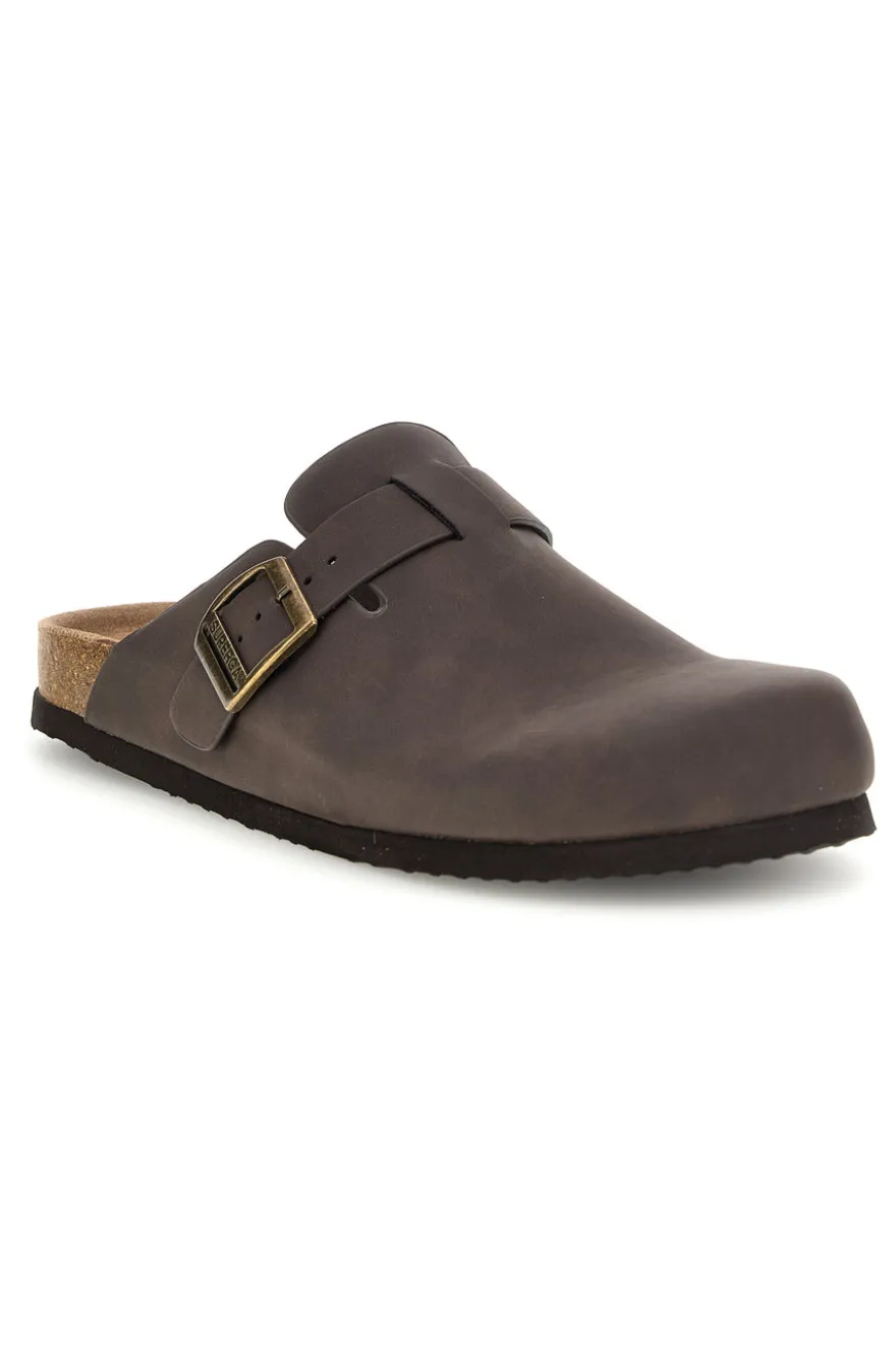 Ciabatte clog marroni con fibbia Superga S11U700