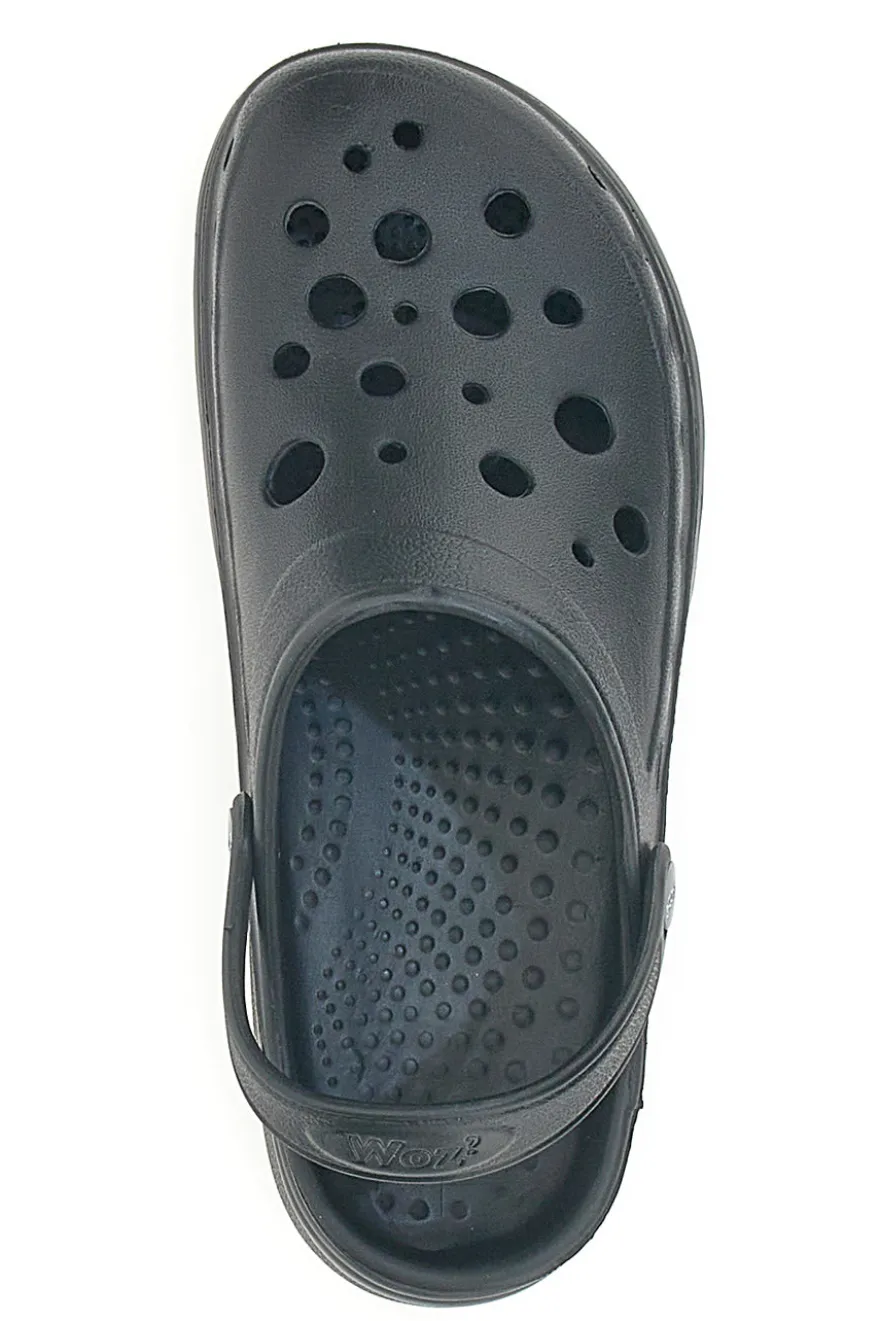 Ciabatte Clogs Nere in Gomma Woz 3