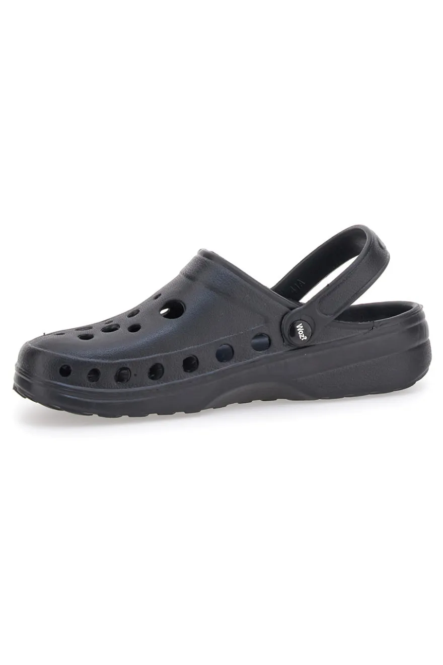 Ciabatte Clogs Nere in Gomma Woz 3