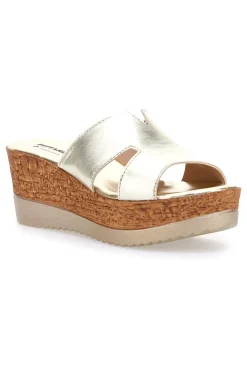 Ciabatte con Platform Oro Pittarello Love 3420
