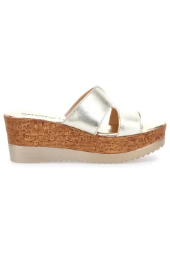 Ciabatte con Platform Oro Pittarello Love 3420