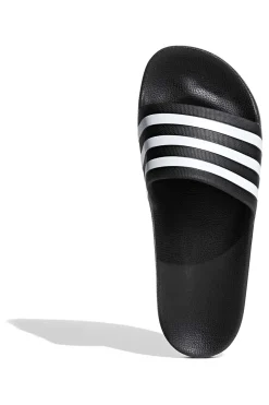 Ciabatte da Piscina nere con strisce Adidas Adilette Aqua