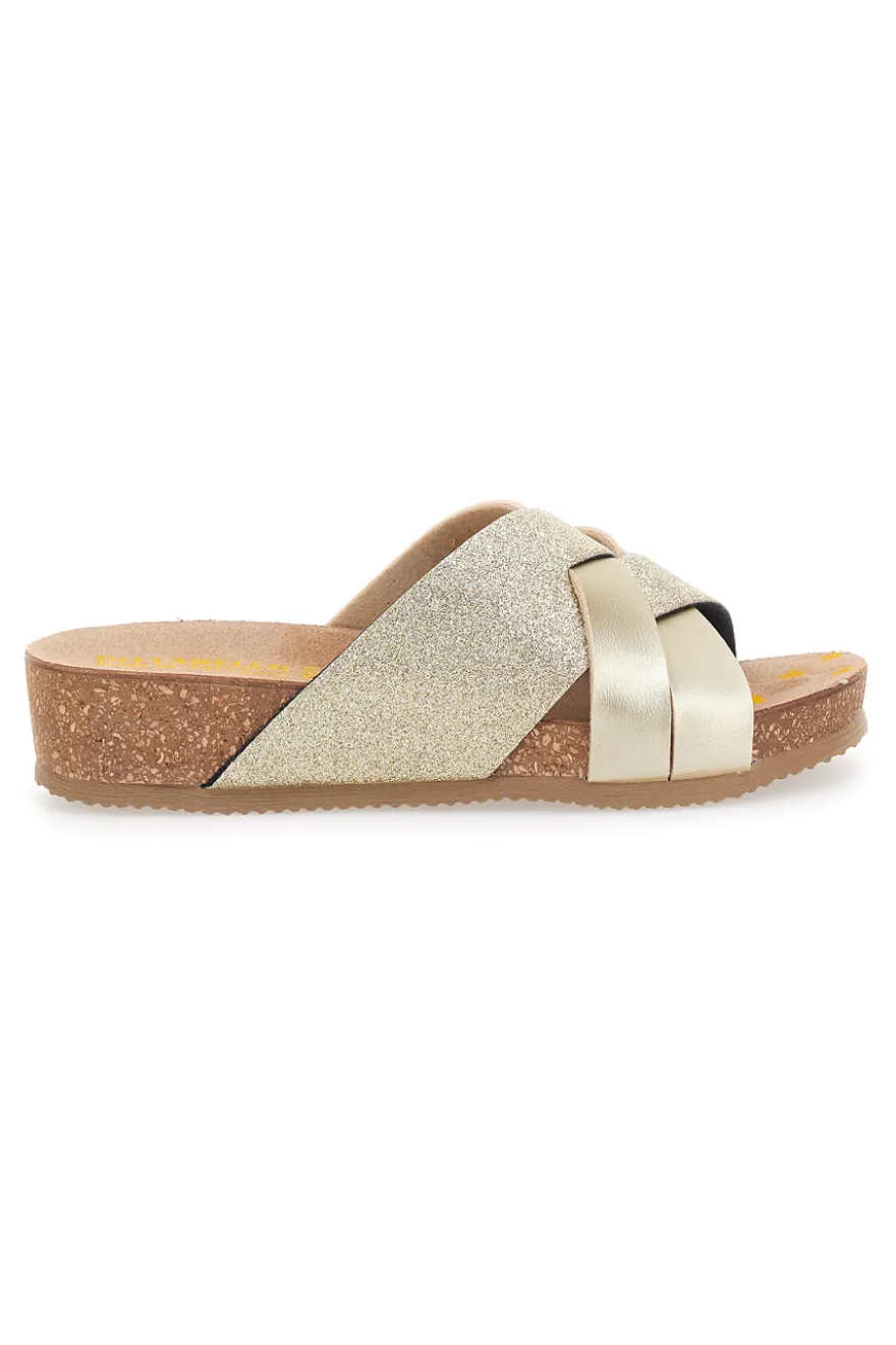 Ciabatte Gold con Glitter Pittarello Bio 293520