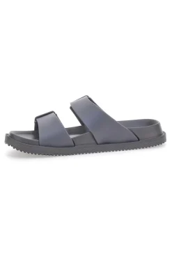 Ciabatte grigie in gomma con doppio cinturino 2T2L 72593