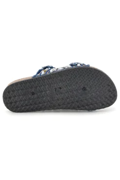 Ciabatte Jeans con strass e doppia fibbia Me & me 15613