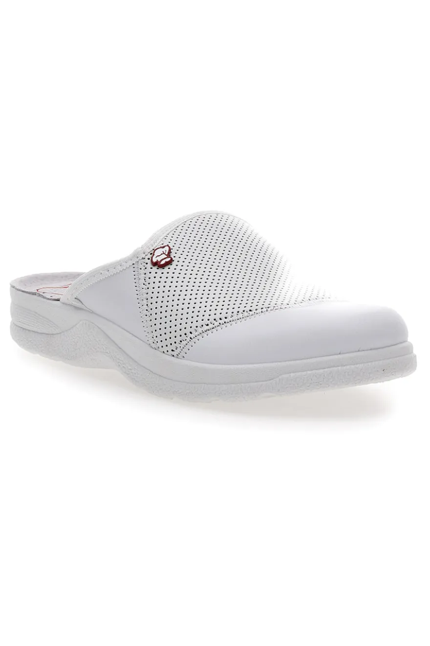 Ciabatte Professionali Bianche In Vera Pelle MR Chef 641