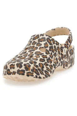 Ciabatte sabot leopardate con cinturino mobile WOZ 5