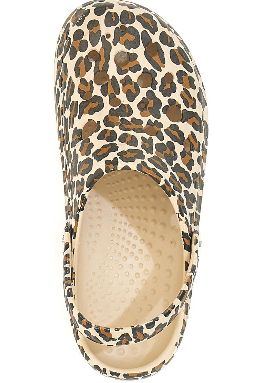 Ciabatte sabot leopardate con cinturino mobile WOZ 5