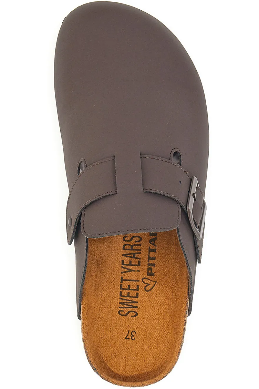 Clogs Marroni con Fibbia Sweet Years 8384
