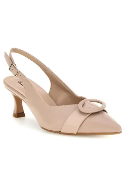 Décolleté beige in vera pelle con dettaglio decorativo Francesca Gritti P0501