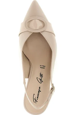 Décolleté beige in vera pelle con dettaglio decorativo Francesca Gritti P0501