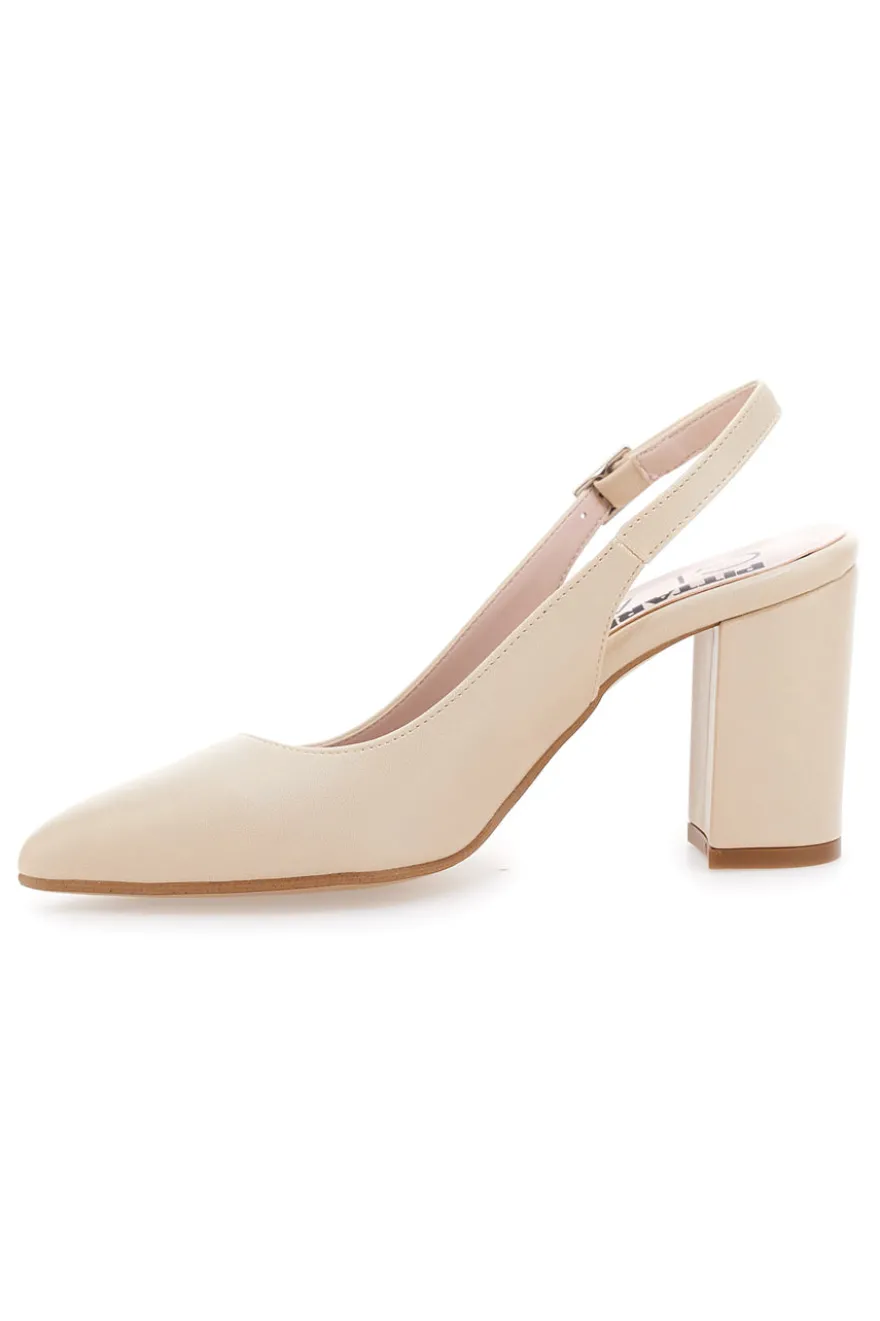Décolleté Beige Slingback con Tacco Medio PITTARELLO Glam 2264