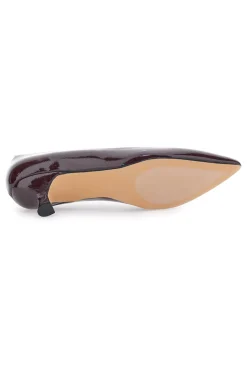 Décolleté bordeaux in vernice con tacco basso Mon Dieu 9904H18