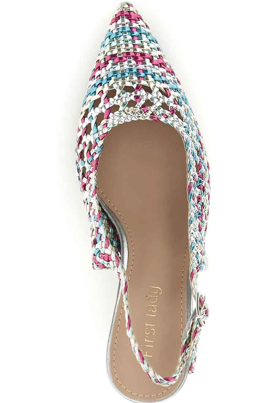 Décolleté multicolor con cinturino First lady P660