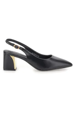Décolleté Nero slingback tacco medio Mon dieu DQ50233