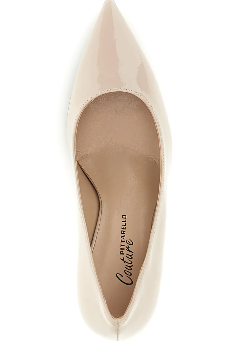 Décolleté nude in vernice Pittarello couture 6418