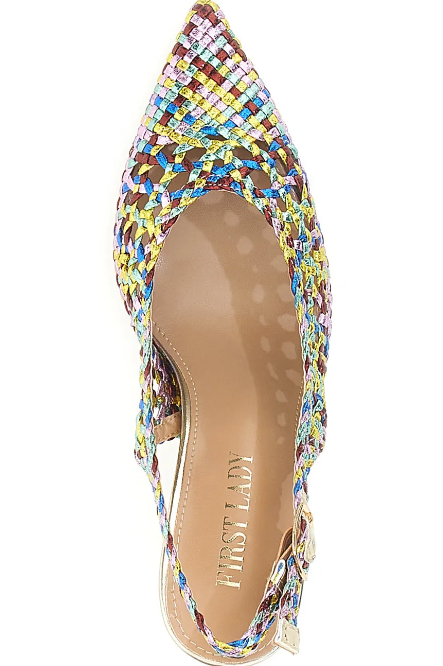 Décolleté Sling-back Multicolor First Lady P588