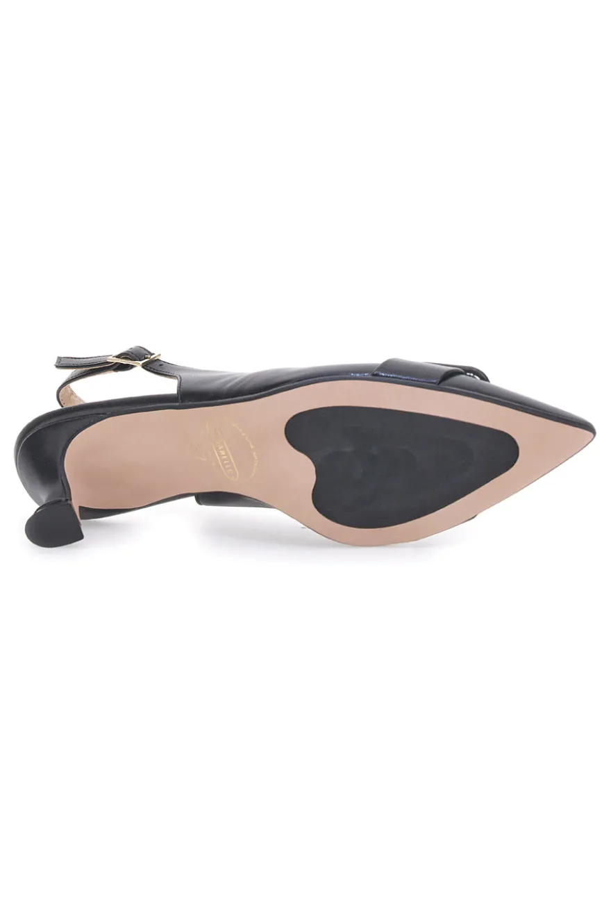 Décolleté Slingback Nere a Punta PITTARELLO P555