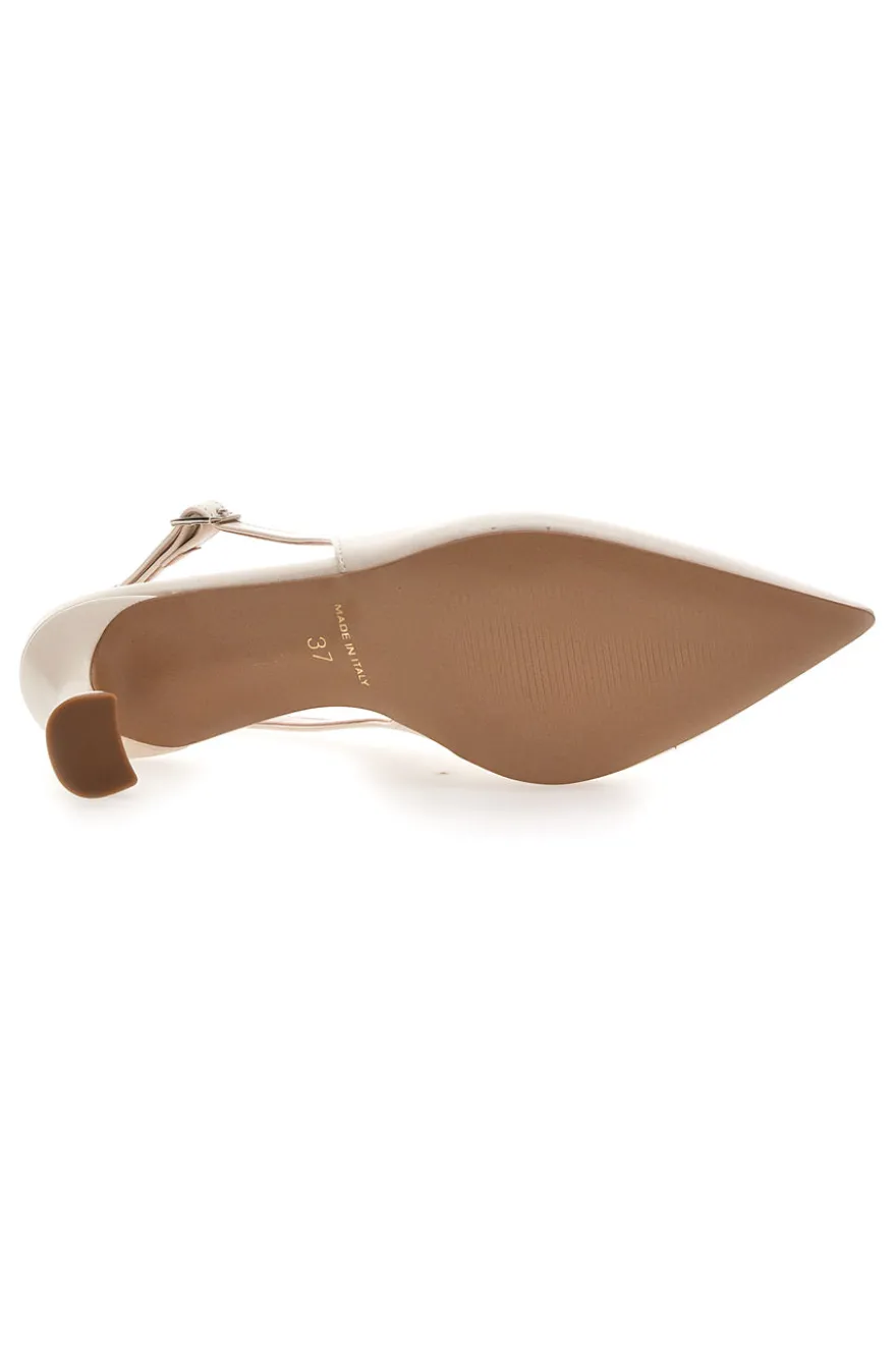 Décolleté Slingback Panna a Punta Made in Italy PITTARELLO LOVE 503