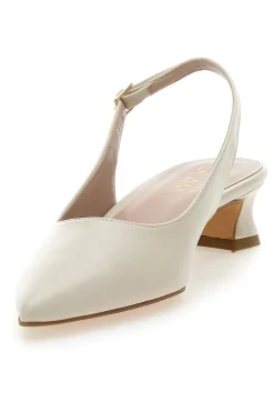 Décolleté Slingback Panna a Punta con Tacco Basso PITTARELLO GLAM 3614