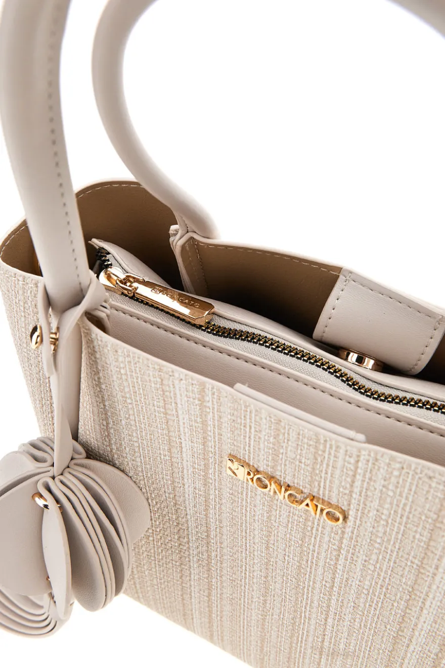 Elfenbeinfarbene Tasche mit Schulterriemen Roncato R5379