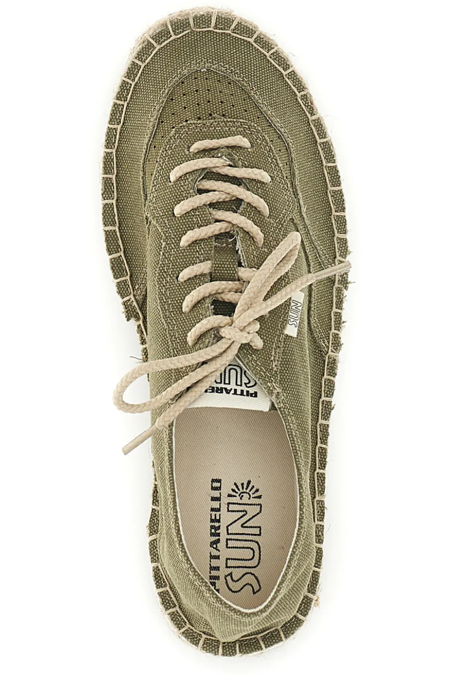 Espadrillas verdi con lacci in tessuto Pittarello sun SGMS2508