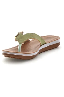 Grüner Flip-Flop mit Schmucksteinbesatz Inblu 19 ZO