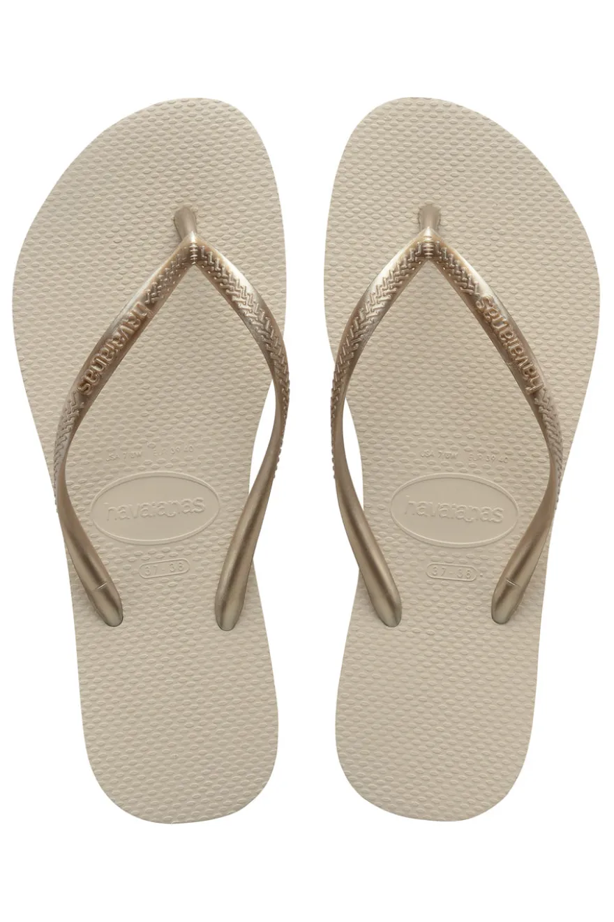 Havaianas Slip Top Cremefarbene Flip-Flop-Hausschuhe