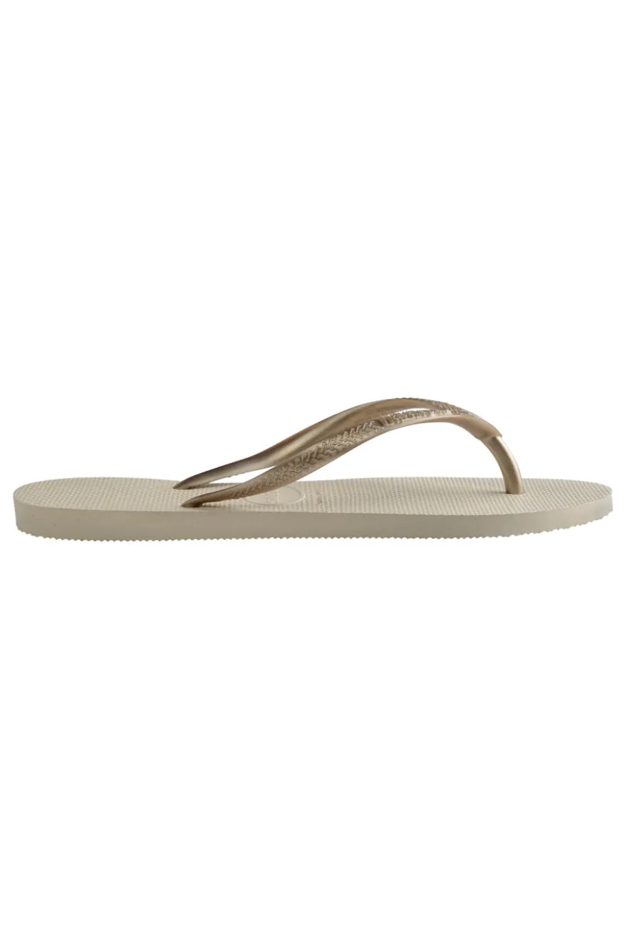 Havaianas Slip Top Cremefarbene Flip-Flop-Hausschuhe
