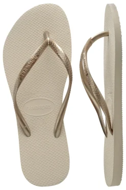 Havaianas Slip Top Cremefarbene Flip-Flop-Hausschuhe