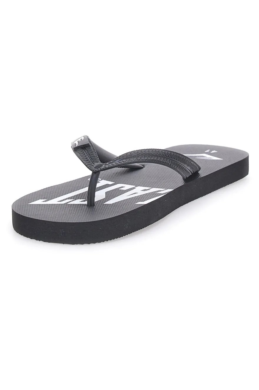 Infradito nere con stampa logo bianco EVERLAST EV010