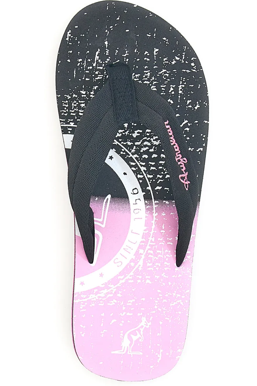 Infradito nere e fucsia con stampa grafica da donna Australian AU24W408