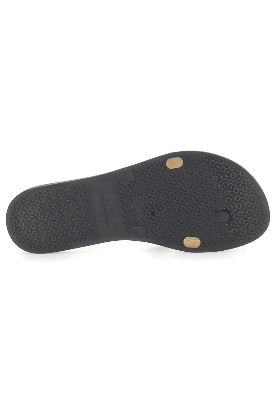 Infradito nere e oro con doppia fascia Ipanema IP81805
