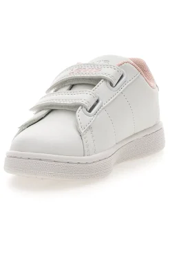 LEVI'S BELL JR MINI – Weiße und rosa Sneakers mit Klettverschluss