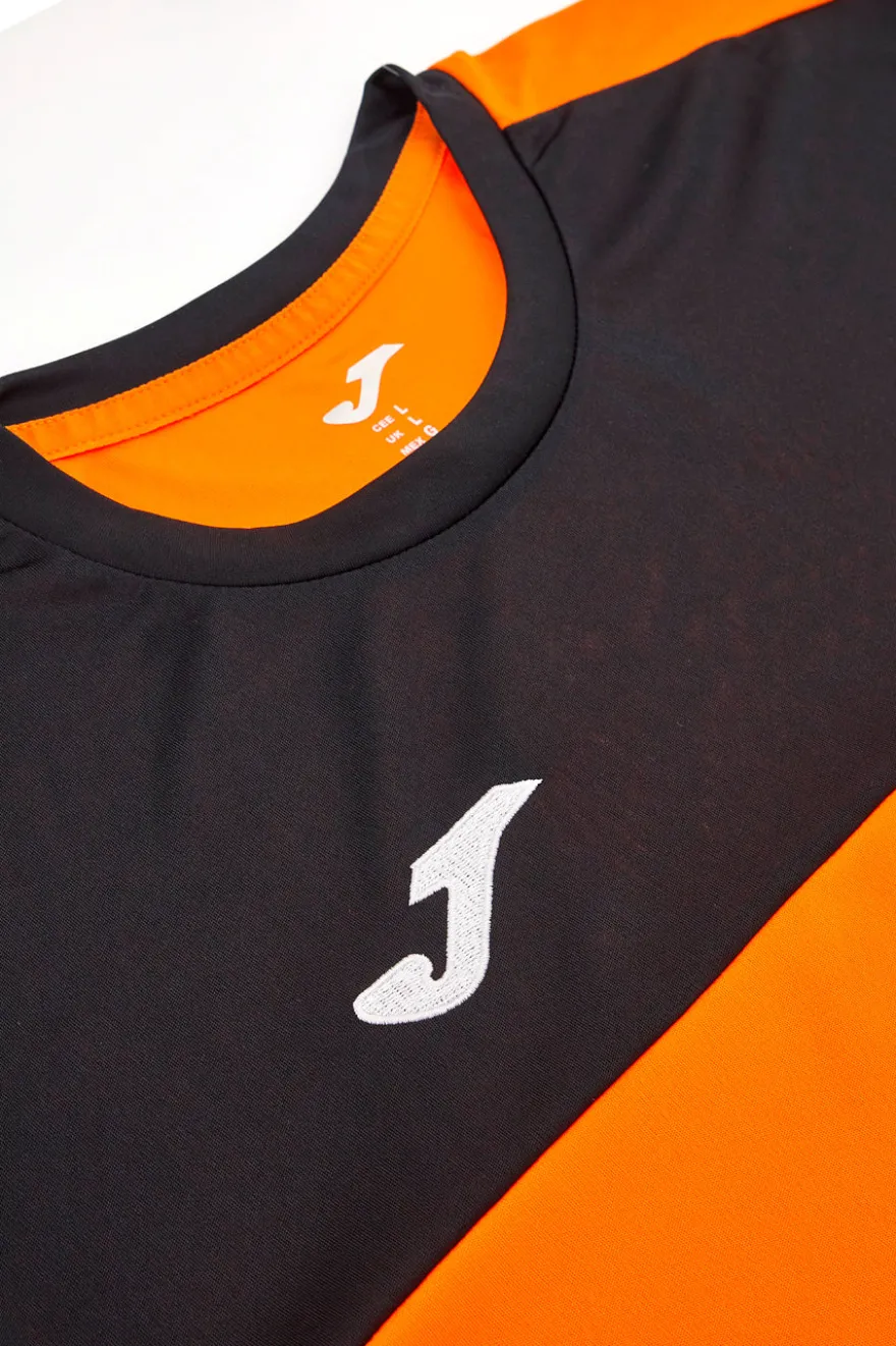 Maglia Maniche Corte Sportiva Arancione e Nera JOMA WINNER