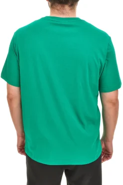Maglietta a Maniche Corte Verde Con Logo sul petto Champion 220772