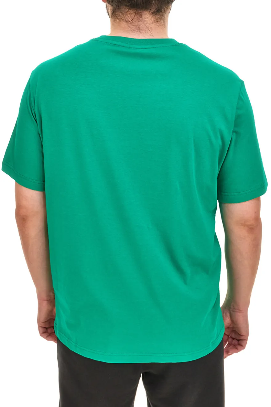 Maglietta a Maniche Corte Verde Con Logo sul petto Champion 220772
