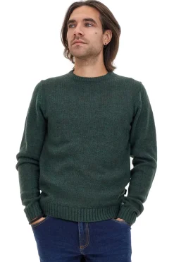 Maglione verde girocollo misto lana US Golf AC11
