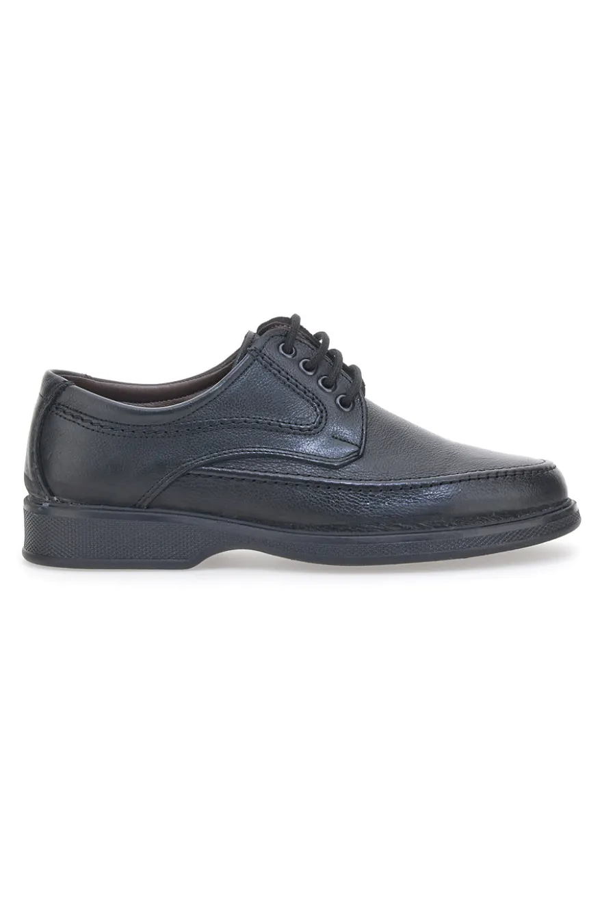Marmaduke 01 Schwarze Schnürschuhe aus echtem Leder