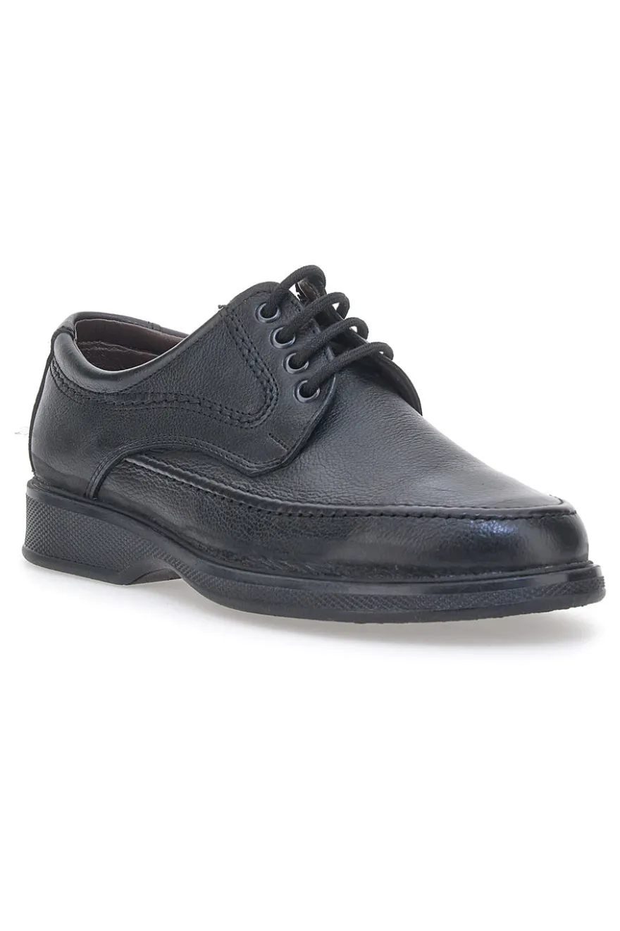 Marmaduke 01 Schwarze Schnürschuhe aus echtem Leder