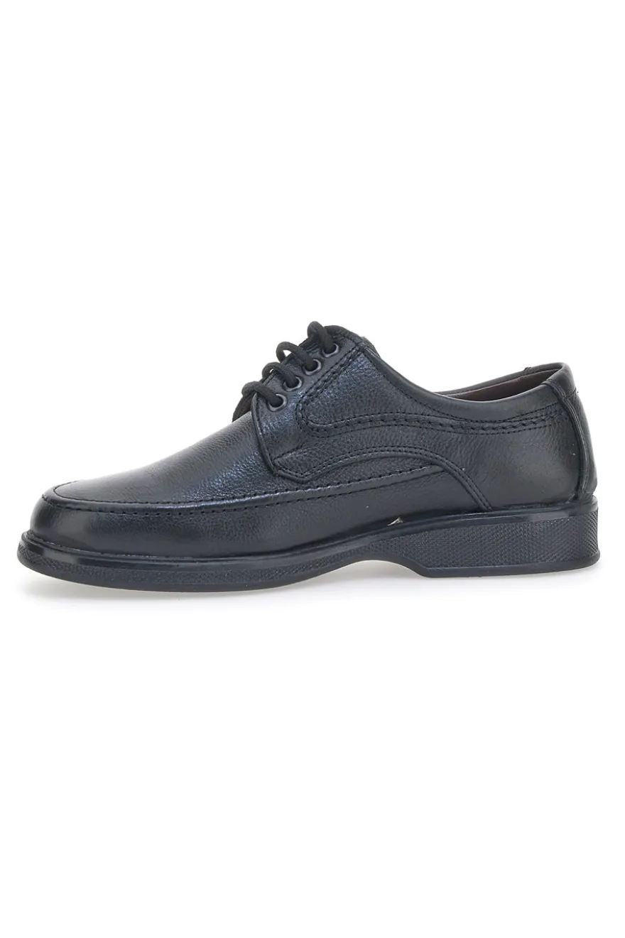 Marmaduke 01 Schwarze Schnürschuhe aus echtem Leder