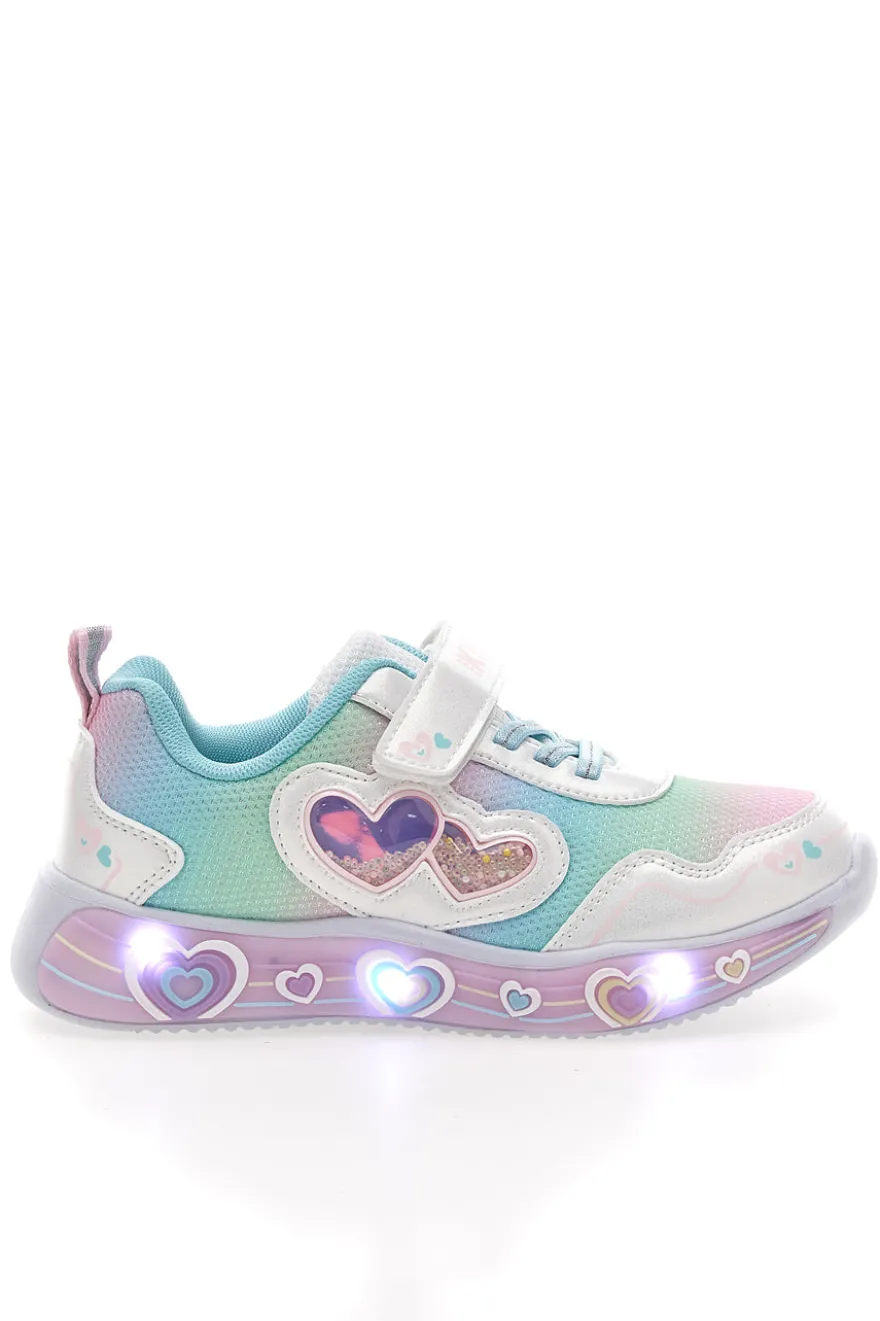 Mehrfarbige Schuhe mit Lichtern und Riemen Pitt Kinder 11314