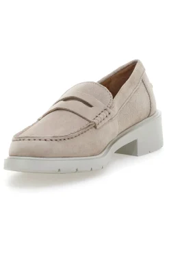 Mocassini Beige Con Bocca di Leone Prima Riga 21153IGNIS